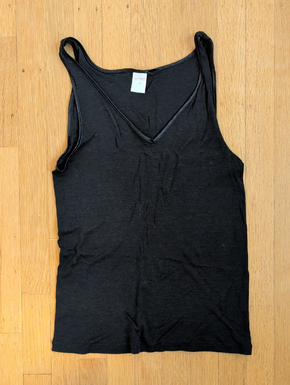 Hanro Black V-Neck Tank Top